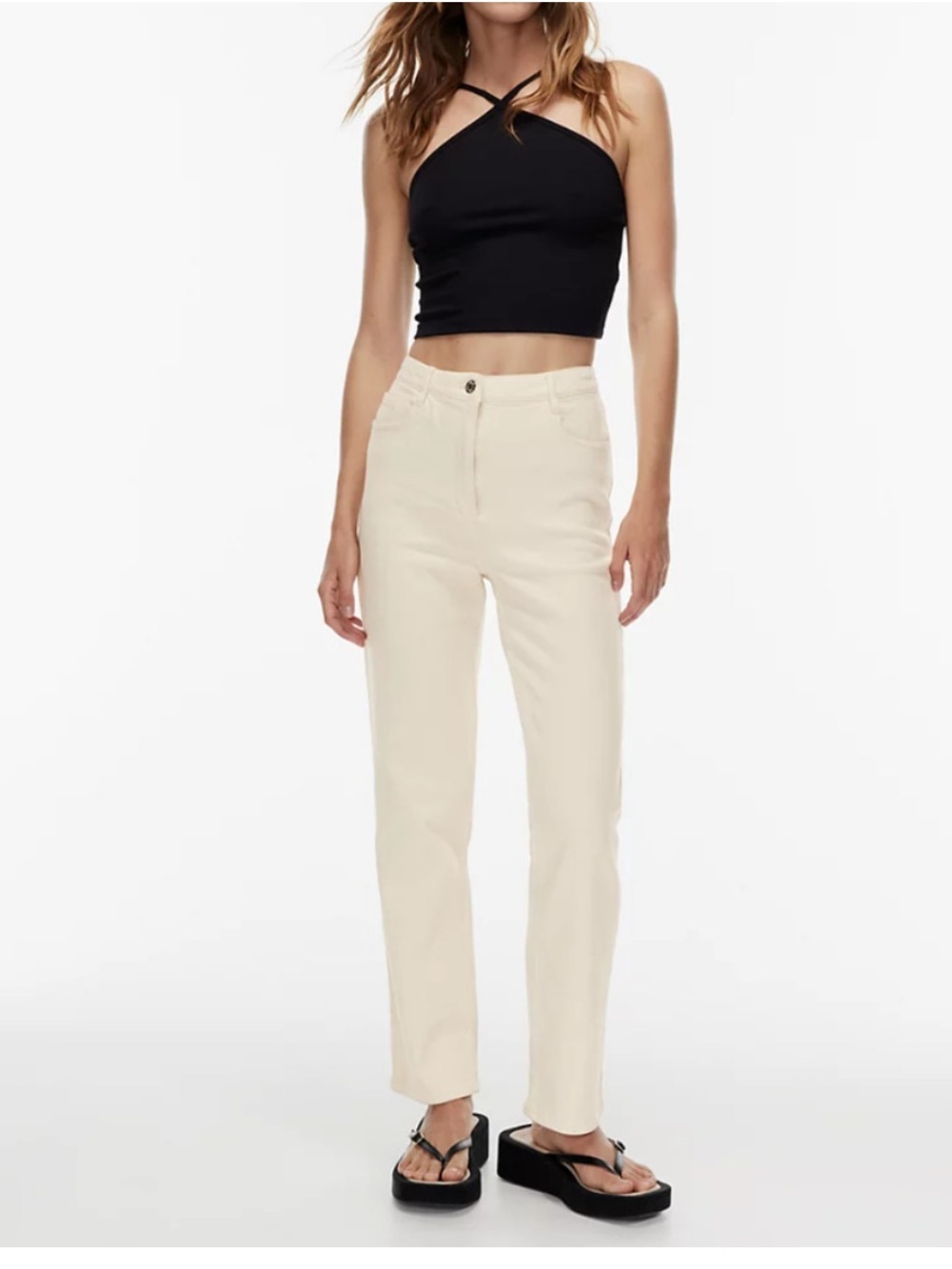 Aritzia Wilfred Free Melina Cotton Twill Birch size 4